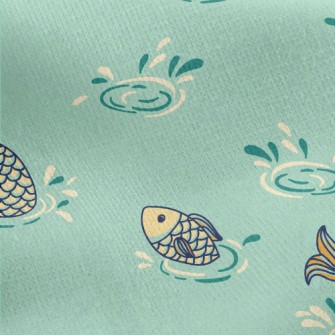 Jumping Fish Jersey Backed Fleece