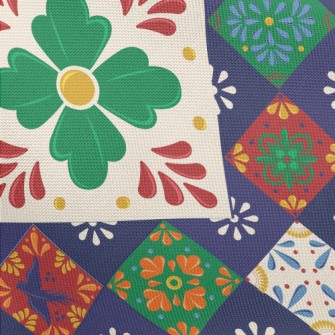 Mosaic Children&#39;s Flowers Pongee