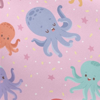 Colorful And Cute Octopus Pongee