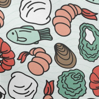 Deep Sea Lobster Shellfish Pongee