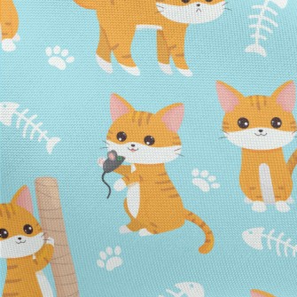 Various Playing Cats Pongee