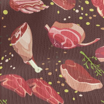 Premium Beef Cuts Stretch Jersey