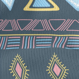 Irregular Ethnic Squares Stretch Jersey