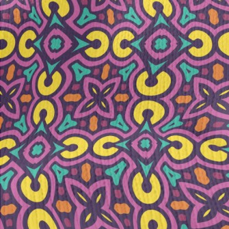 Stacked Geometric Damask Stretch Jersey