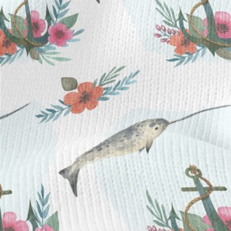 Cute Swordfish And Anchor Stretch Jersey