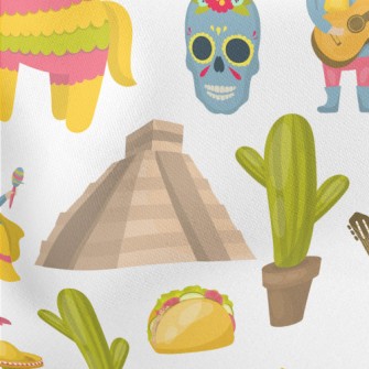 Mexican Cultural Customs Lightweight Cotton Poplin