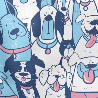 Playful Multi-expression Dog Lightweight Cotton Poplin