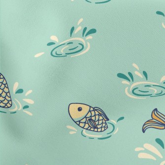 Jumping Fish Lightweight Cotton Poplin