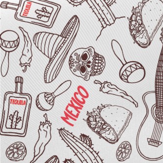 Mexican Passion Music Midweight Cotton Poplin