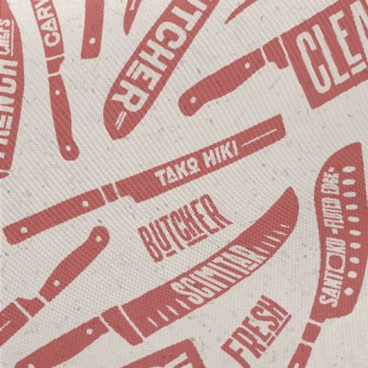 Various Kitchen Knives Midweight Cotton Poplin