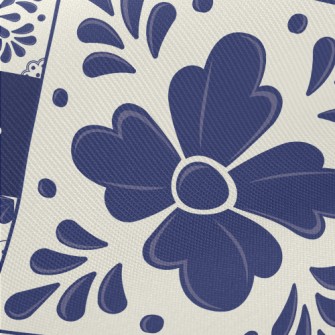 Simple And Elegant Tile Flower Midweight Cotton Poplin
