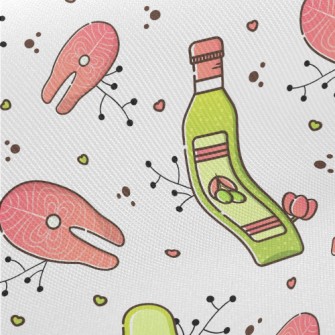Olive Oil Pan-seared Salmon Midweight Cotton Poplin