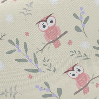 Daze Owl In Tree Midweight Cotton Poplin