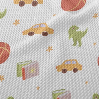 Dinosaur Car Toy Birdseye Piqué