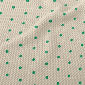 Neat Green Spots Birdseye Piqué