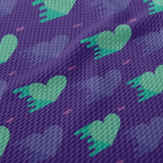 Two-color Creative Love Birdseye Piqué