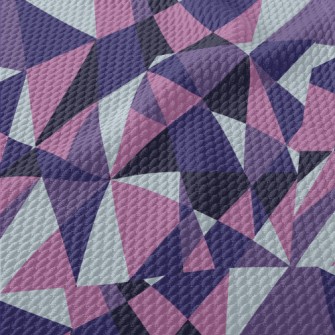 Polygonal Patchwork Geometry Birdseye Piqué