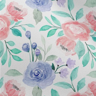 Watercolor Blooming Flowers Chiffon