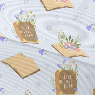 Life Books Flowers Waterproof Oxford