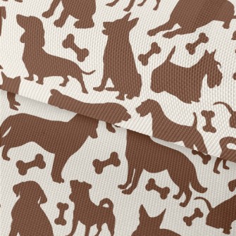 Cute Dog Silhouette Waterproof Oxford