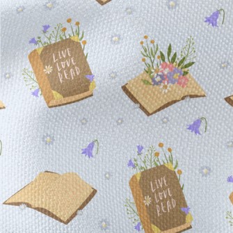 Life Books Flowers Waterproof Canvas