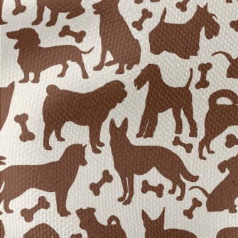 Cute Dog Silhouette Waterproof Canvas