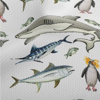 Sailfish Shark Penguin Athletic Mesh Flat Back