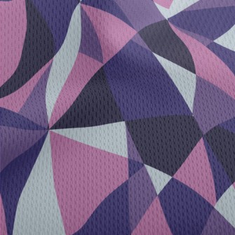 Polygonal Patchwork Geometry Athletic Mesh Flat Back