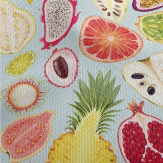 Summer Fruit Cross Section Athletic Mesh Flat Back