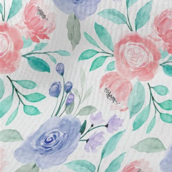 Watercolor Blooming Flowers Terry