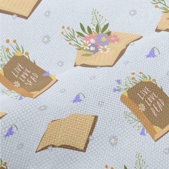 Life Books Flowers Performance Linen