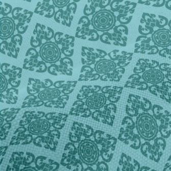 Retro Geometric Totem Performance Linen