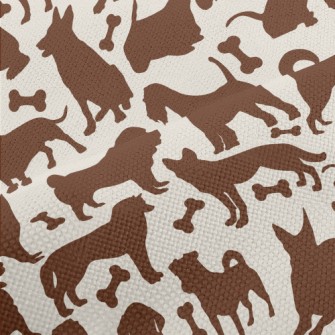 Cute Dog Silhouette Performance Linen