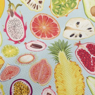 Summer Fruit Cross Section Performance Linen