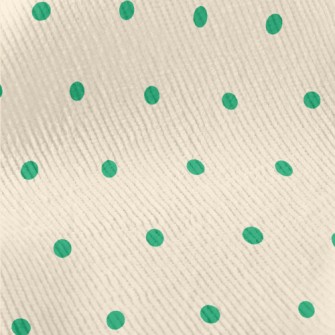 Neat Green Spots Standard Corduroy