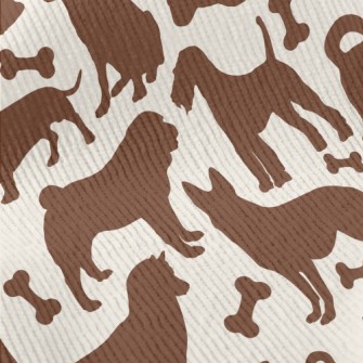 Cute Dog Silhouette Standard Corduroy