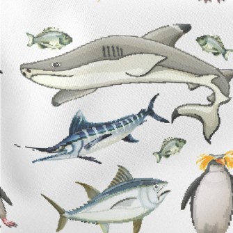 Sailfish Shark Penguin Stretch Ponte