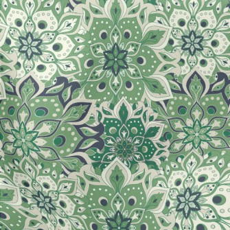 Retro Totem Flowers Stretch Ponte