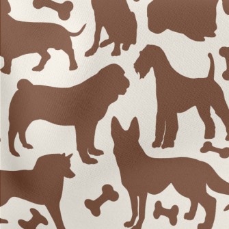 Cute Dog Silhouette Stretch Ponte