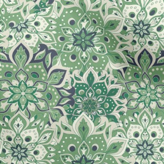 Retro Totem Flowers Micro Fleece