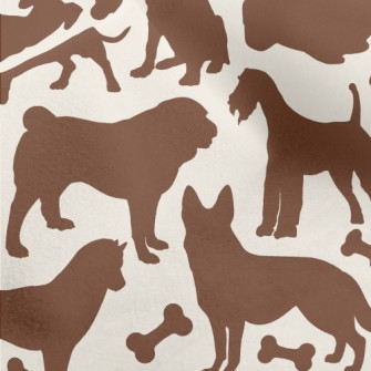 Cute Dog Silhouette Micro Fleece