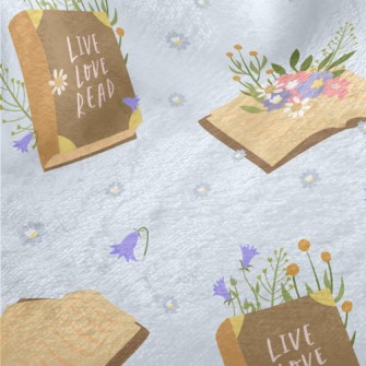 Life Books Flowers Minky