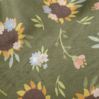 Big Sunflower Flower Minky