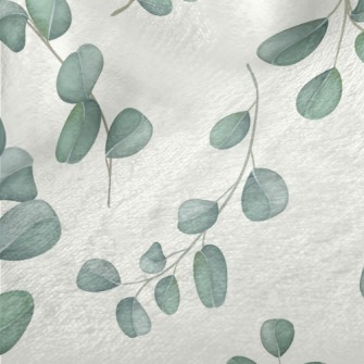 Simple Leaves And Flowers Minky