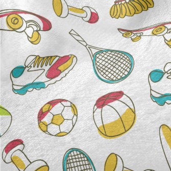 Tennis Badminton Skateboarding Minky