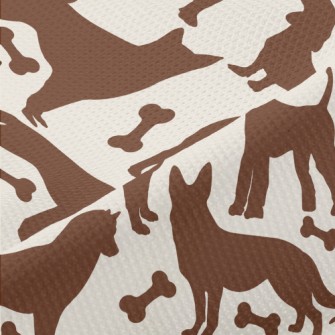 Cute Dog Silhouette Piqué