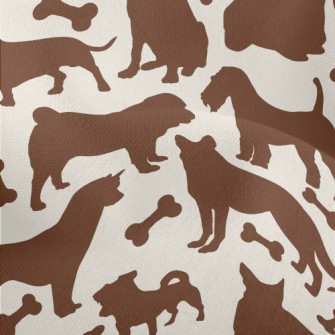 Cute Dog Silhouette Lightweight Performance Linen