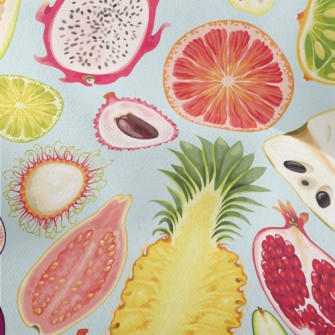 Summer Fruit Cross Section Lightweight Performance Linen