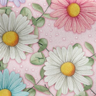 Morandi Daisy Jersey Backed Fleece