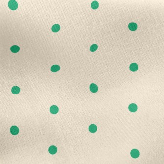 Neat Green Spots Jersey Backed Fleece